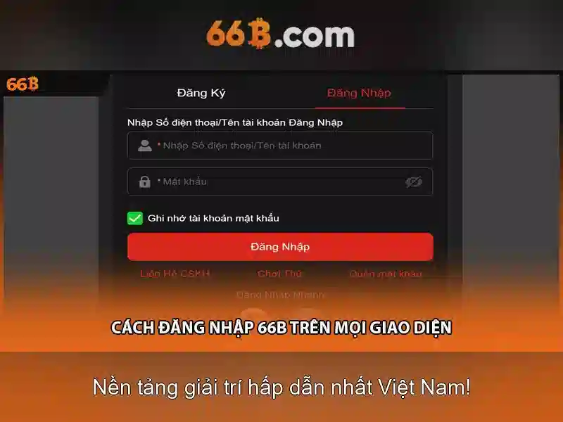 Hướng Dẫn 66b Đăng Nhập